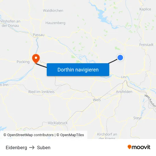 Eidenberg to Suben map