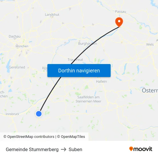 Gemeinde Stummerberg to Suben map