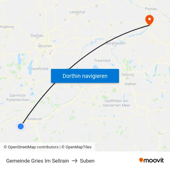 Gemeinde Gries Im Sellrain to Suben map