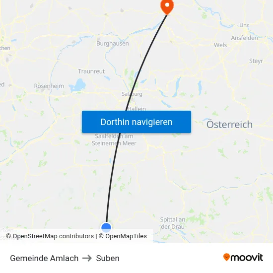 Gemeinde Amlach to Suben map