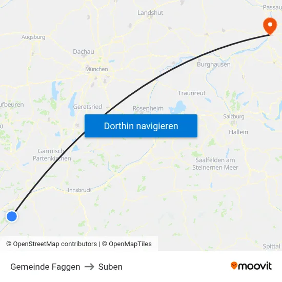 Gemeinde Faggen to Suben map
