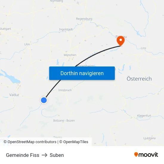 Gemeinde Fiss to Suben map