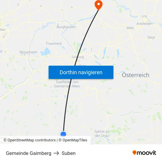 Gemeinde Gaimberg to Suben map