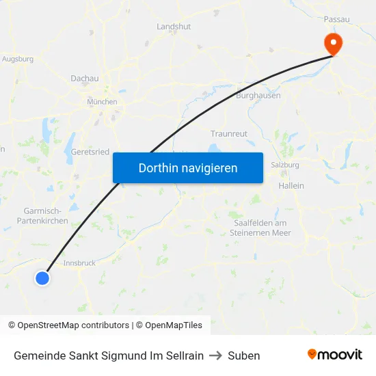Gemeinde Sankt Sigmund Im Sellrain to Suben map