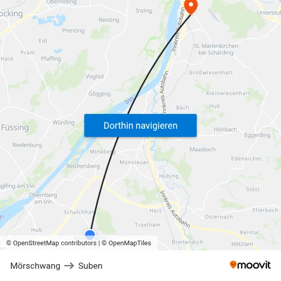 Mörschwang to Suben map