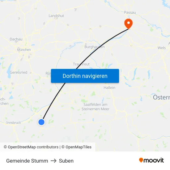 Gemeinde Stumm to Suben map