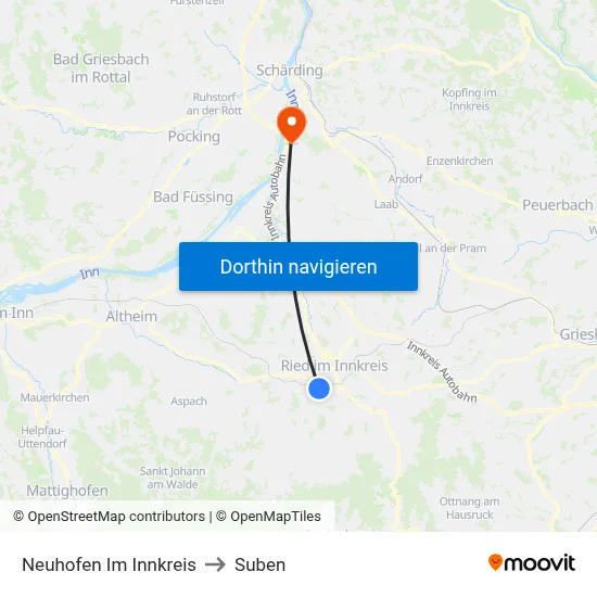 Neuhofen Im Innkreis to Suben map