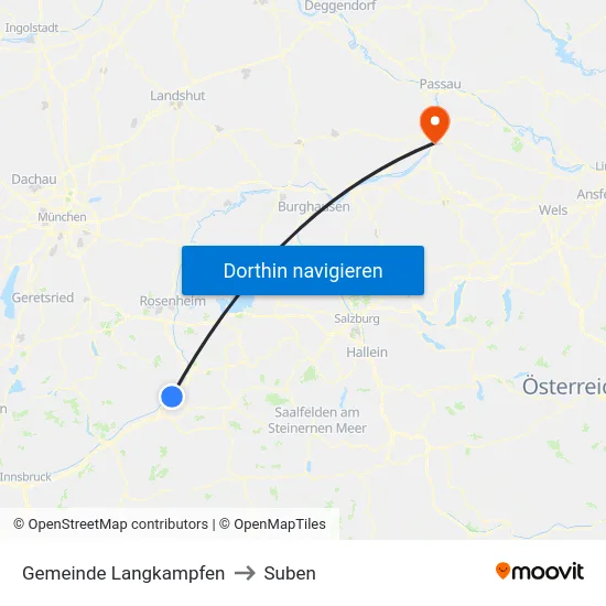 Gemeinde Langkampfen to Suben map