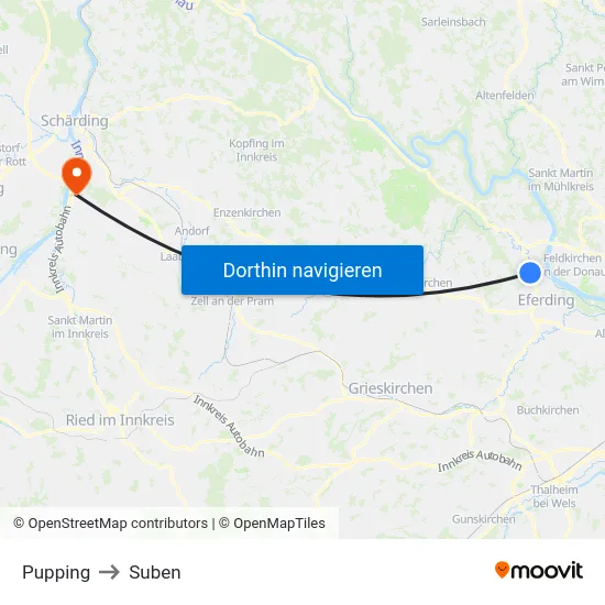 Pupping to Suben map