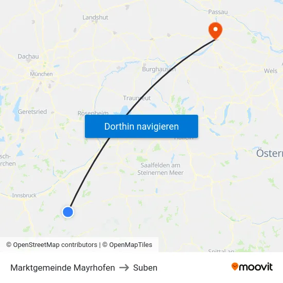 Marktgemeinde Mayrhofen to Suben map