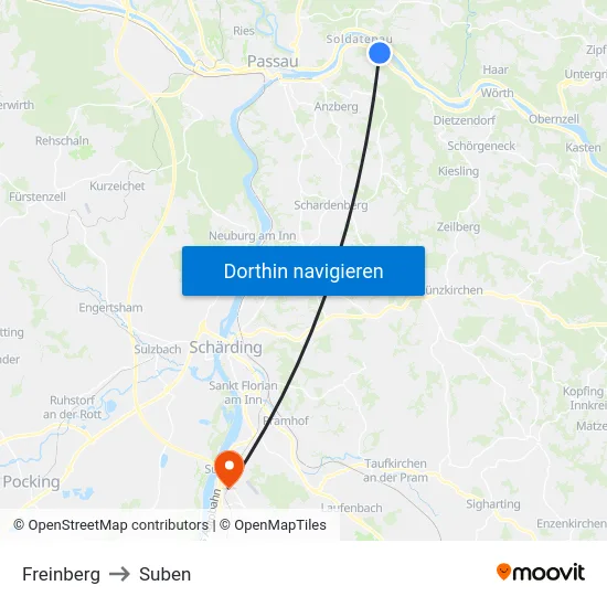 Freinberg to Suben map
