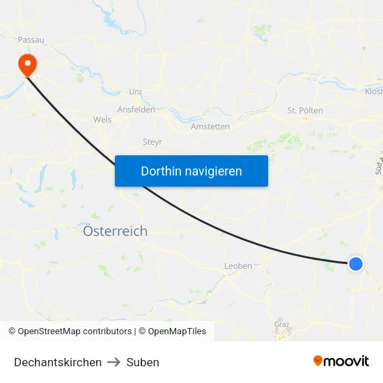 Dechantskirchen to Suben map