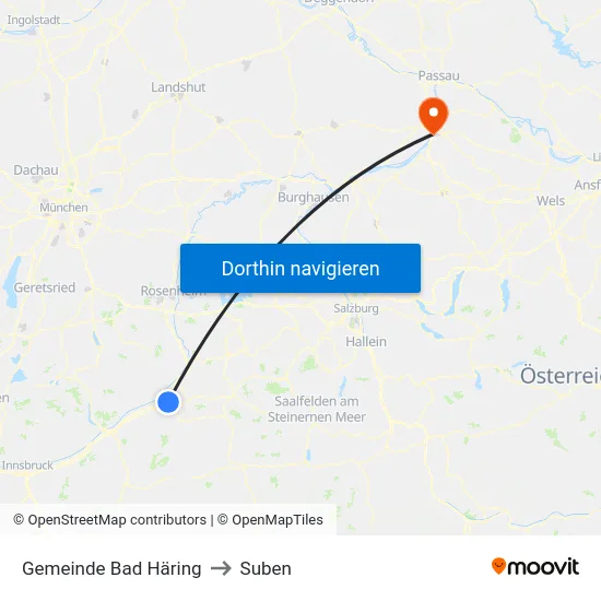 Gemeinde Bad Häring to Suben map