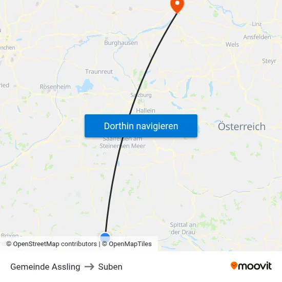 Gemeinde Assling to Suben map