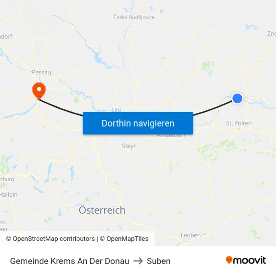 Gemeinde Krems An Der Donau to Suben map