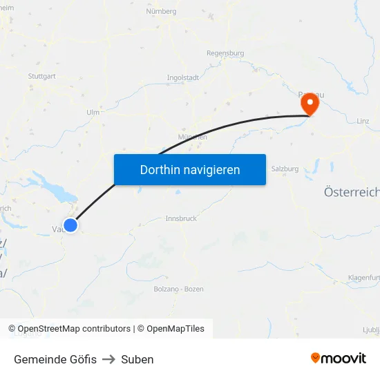Gemeinde Göfis to Suben map