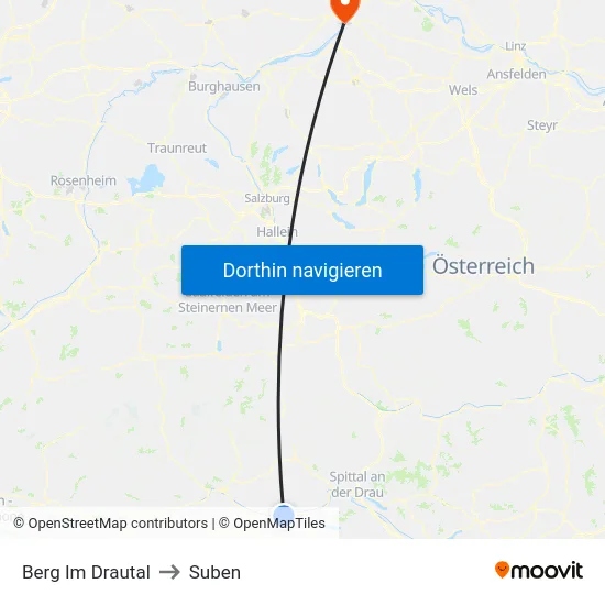 Berg Im Drautal to Suben map