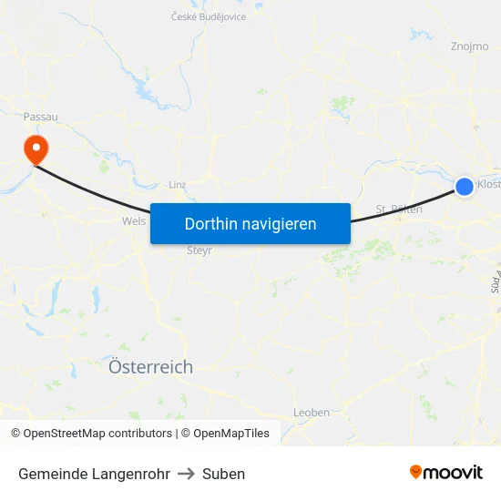 Gemeinde Langenrohr to Suben map