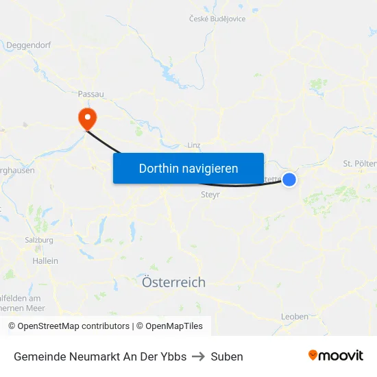Gemeinde Neumarkt An Der Ybbs to Suben map