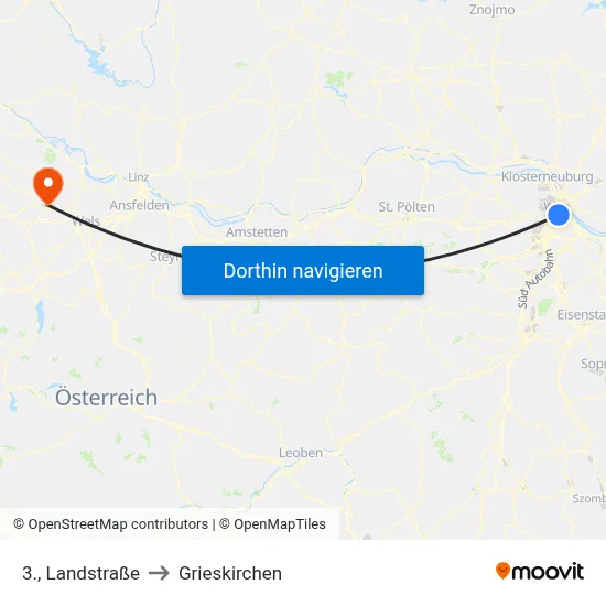 3., Landstraße to Grieskirchen map