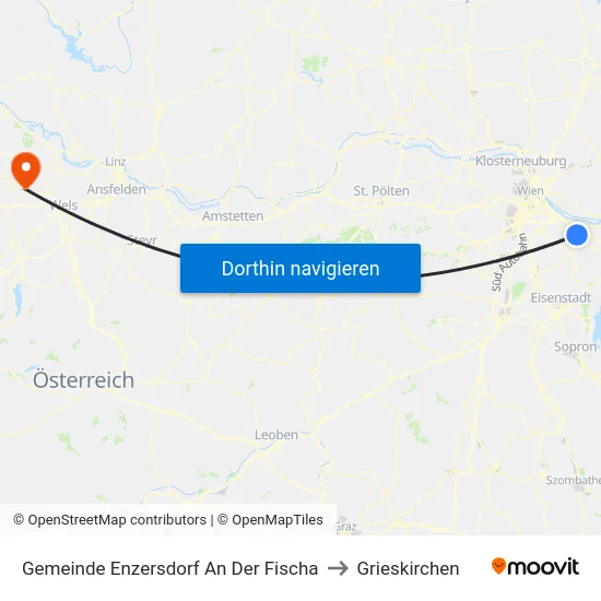 Gemeinde Enzersdorf An Der Fischa to Grieskirchen map