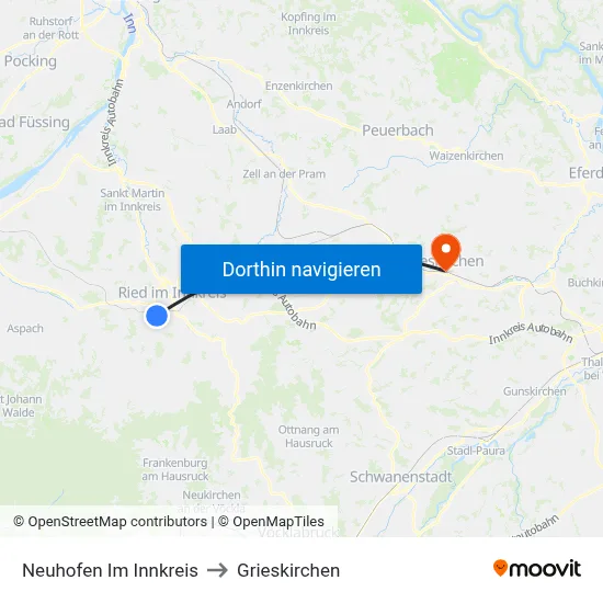 Neuhofen Im Innkreis to Grieskirchen map