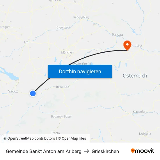 Gemeinde Sankt Anton am Arlberg to Grieskirchen map