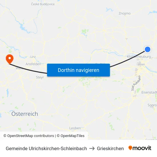 Gemeinde Ulrichskirchen-Schleinbach to Grieskirchen map