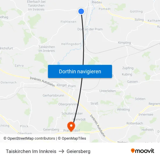 Taiskirchen Im Innkreis to Geiersberg map