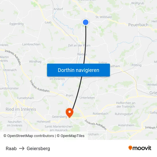 Raab to Geiersberg map