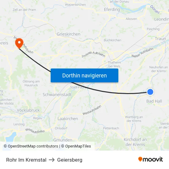 Rohr Im Kremstal to Geiersberg map