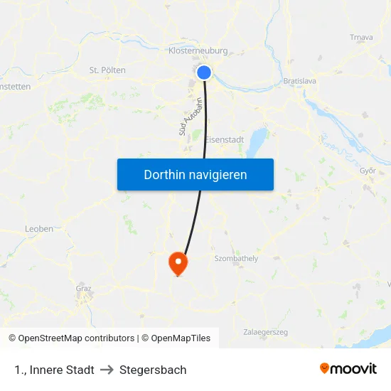 1., Innere Stadt to Stegersbach map