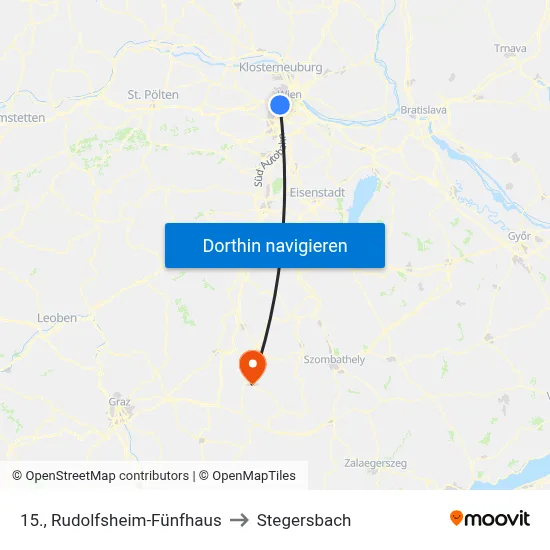 15., Rudolfsheim-Fünfhaus to Stegersbach map