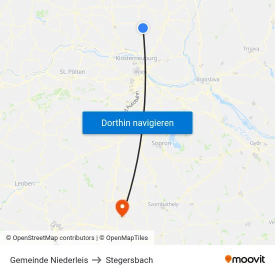 Gemeinde Niederleis to Stegersbach map
