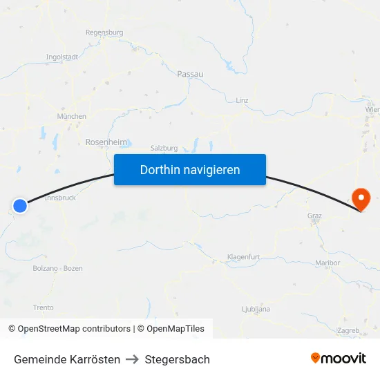 Gemeinde Karrösten to Stegersbach map