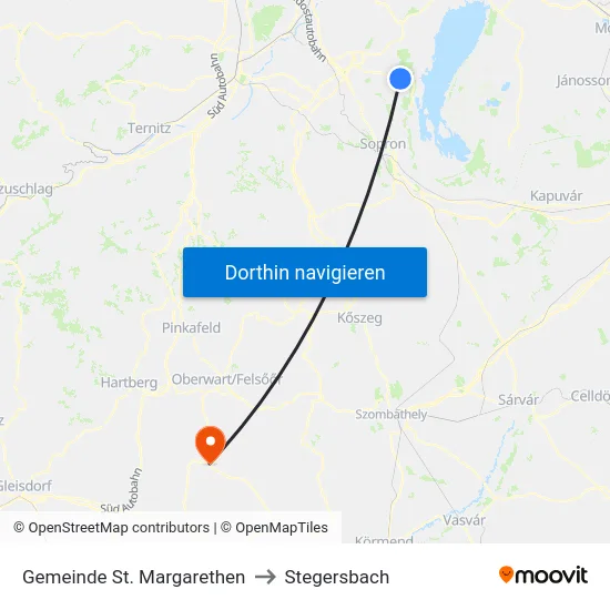 Gemeinde St. Margarethen to Stegersbach map