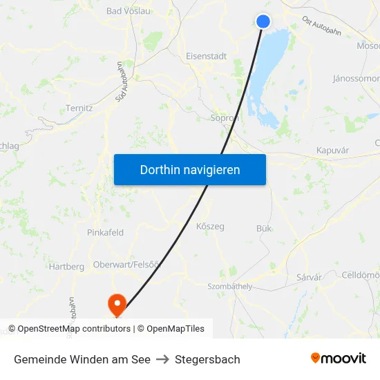 Gemeinde Winden am See to Stegersbach map
