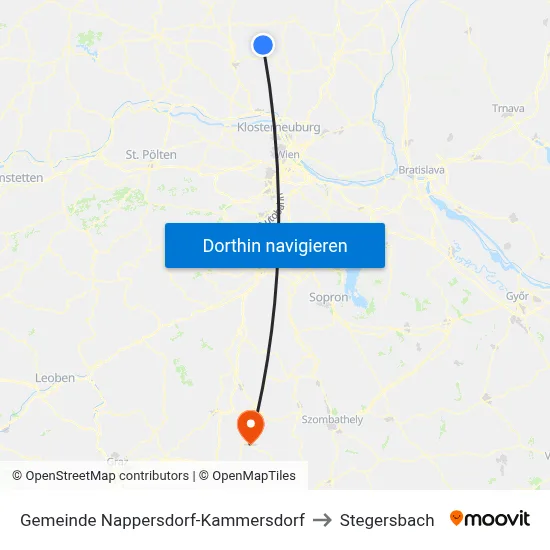 Gemeinde Nappersdorf-Kammersdorf to Stegersbach map
