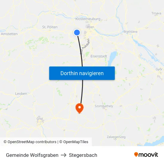 Gemeinde Wolfsgraben to Stegersbach map