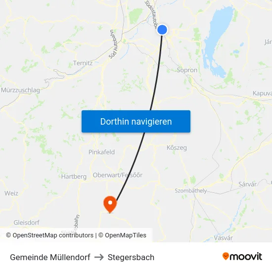 Gemeinde Müllendorf to Stegersbach map