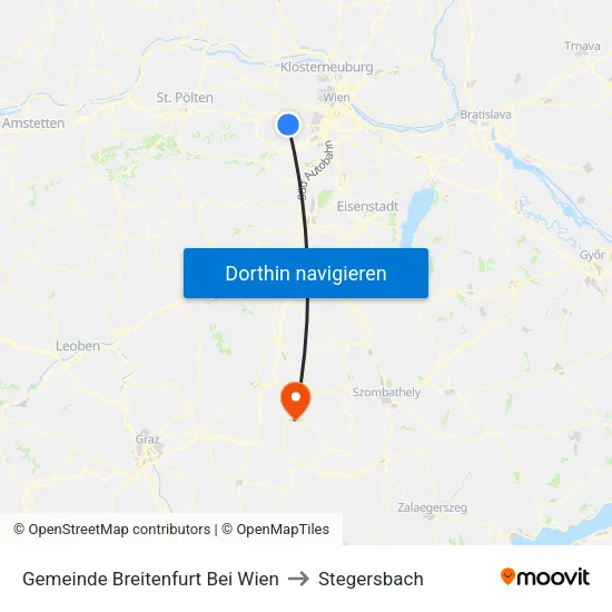 Gemeinde Breitenfurt Bei Wien to Stegersbach map