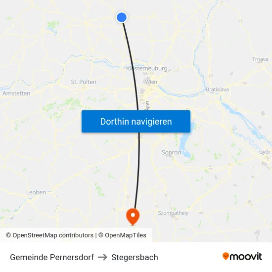 Gemeinde Pernersdorf to Stegersbach map