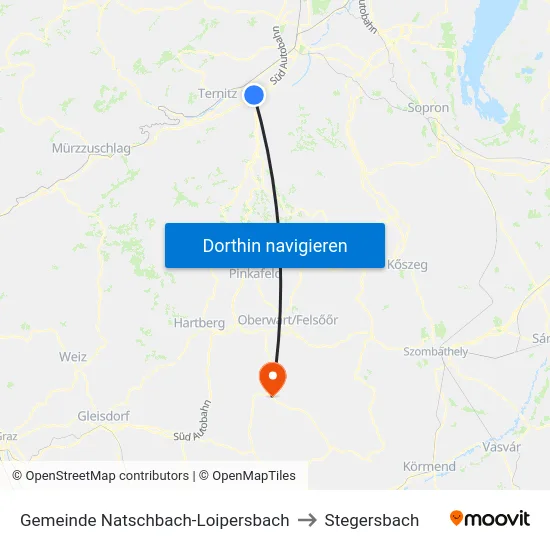 Gemeinde Natschbach-Loipersbach to Stegersbach map