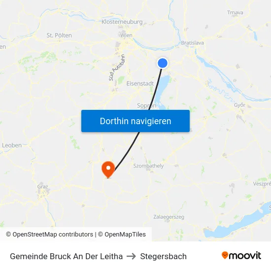 Gemeinde Bruck An Der Leitha to Stegersbach map