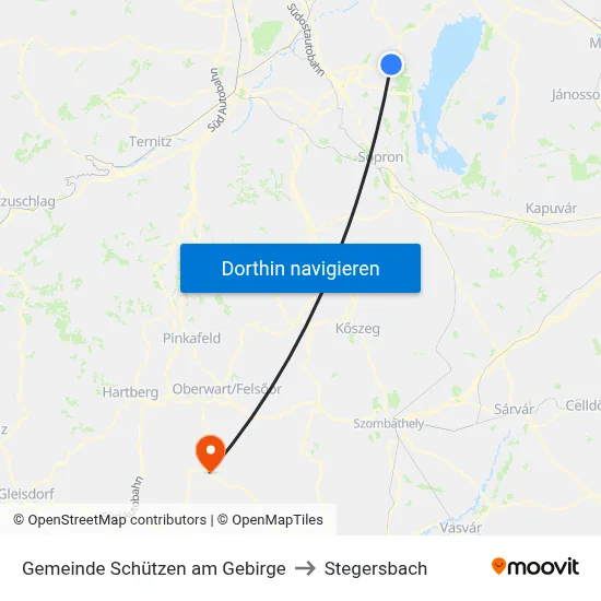Gemeinde Schützen am Gebirge to Stegersbach map