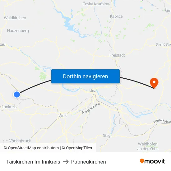 Taiskirchen Im Innkreis to Pabneukirchen map