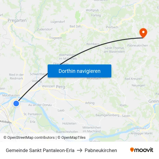 Gemeinde Sankt Pantaleon-Erla to Pabneukirchen map