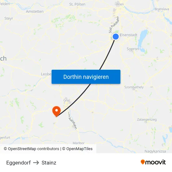 Eggendorf to Stainz map