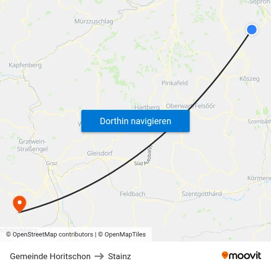 Gemeinde Horitschon to Stainz map