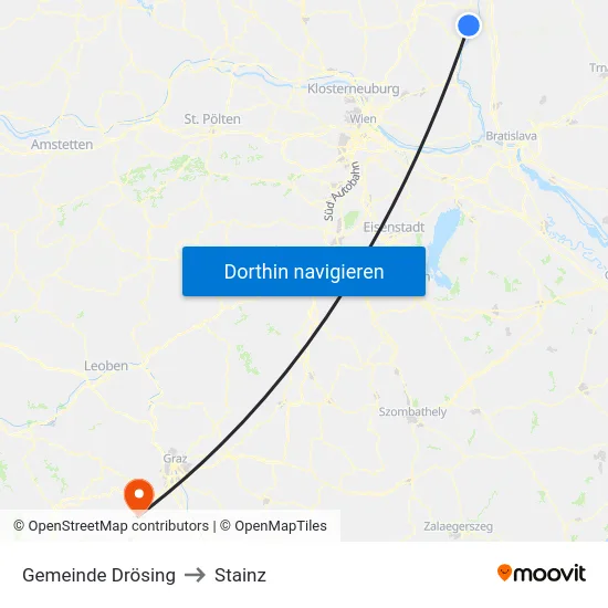 Gemeinde Drösing to Stainz map